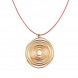 Pendentif plaqué or 24K Cyclope fabriqué en Grèce, collier rouge, détail