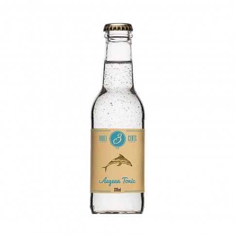 Aegean Tonic with cucumber 200ml THREE CENTS front view