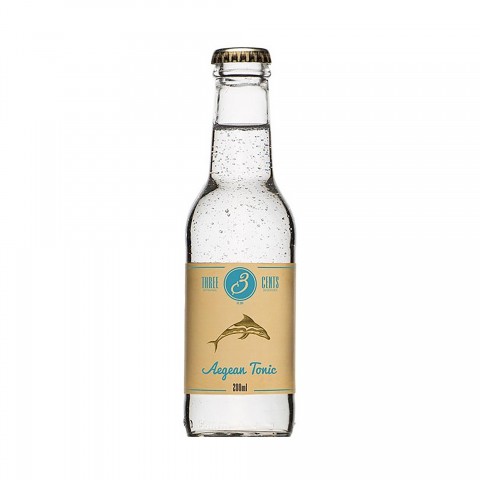 Aegean Tonic with cucumber 200ml THREE CENTS front view