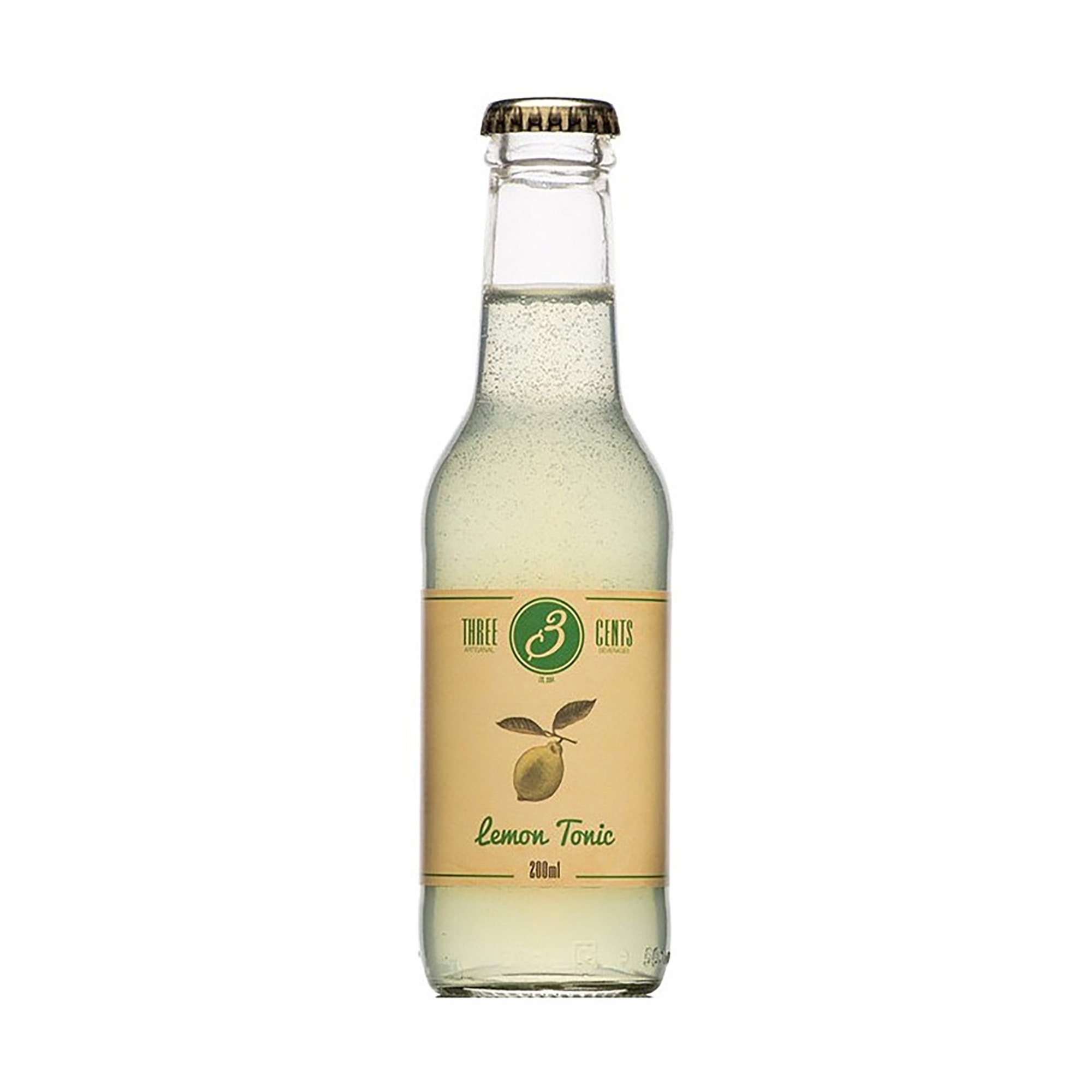 Tonic au citron "Lemon Tonic" 200ml Three Cents vue de face