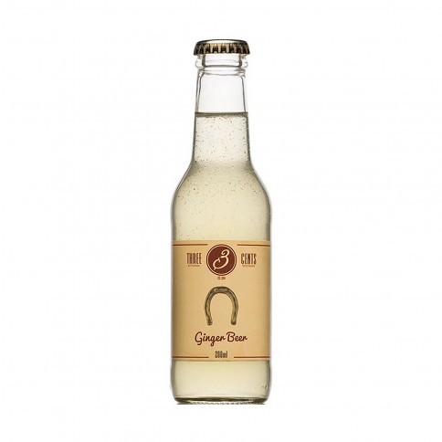Τζιτζιμπίρα "Ginger Beer" 200ml THREE CENTS μπροστινή όψη