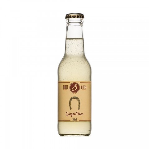 Τζιτζιμπίρα "Ginger Beer" 200ml THREE CENTS μπροστινή όψη