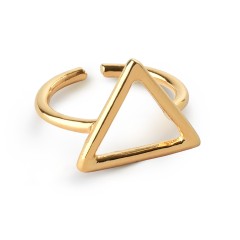 Ring Trigono gold plated