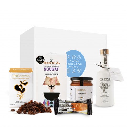 Coffret cadeau "douceurs sucrées" avec des produits de Grèce délicieux et artisanaux