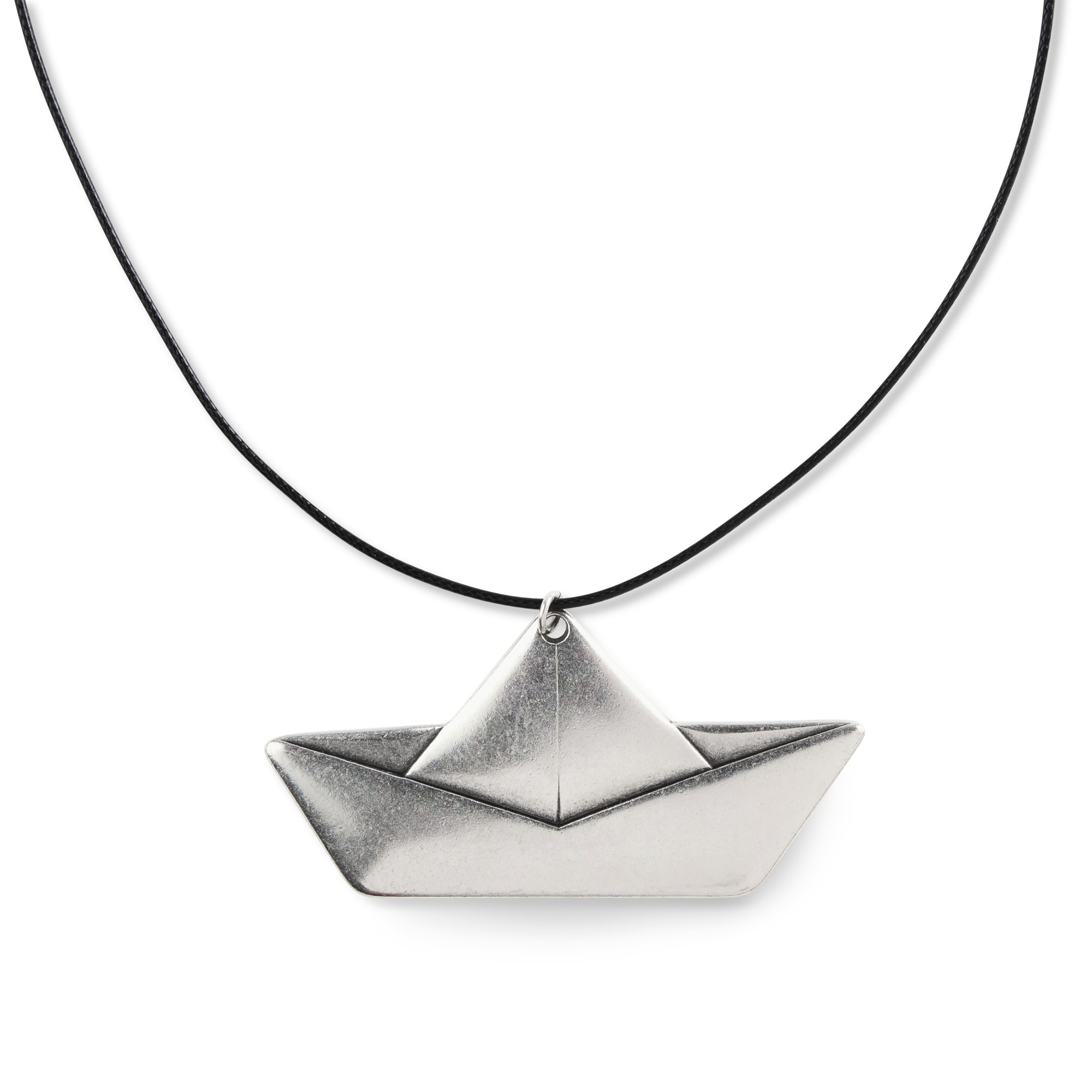 Pendentif "Karavaki" plaqué argent antique POUPADOU, vu de face