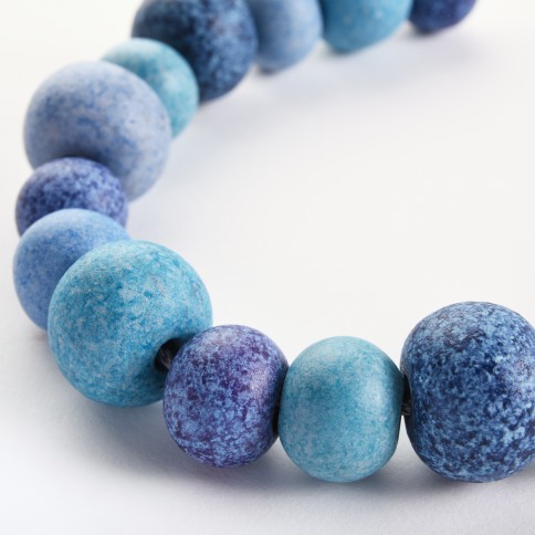 Κολιέ "Σίφνος" με κεραμικές πέτρες multi μπλε Poupadou, κεραμικές πέτρες όψη