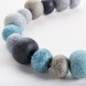 Sifnos necklace with ceramic beads multi grey Poupadou, beads front view