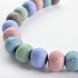 Sifnos necklace with ceramic beads multi pastel Poupadou, beads front view