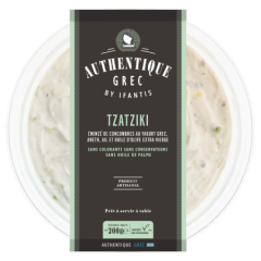Tzatziki artisanal, prêt à déguster 200g Authentique Grec, vue de face