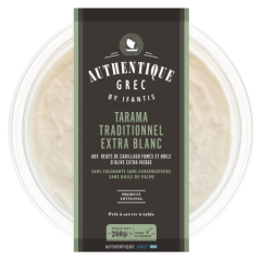 Tarama traditional extra white, ready to eat 200g Authentique grec, front view