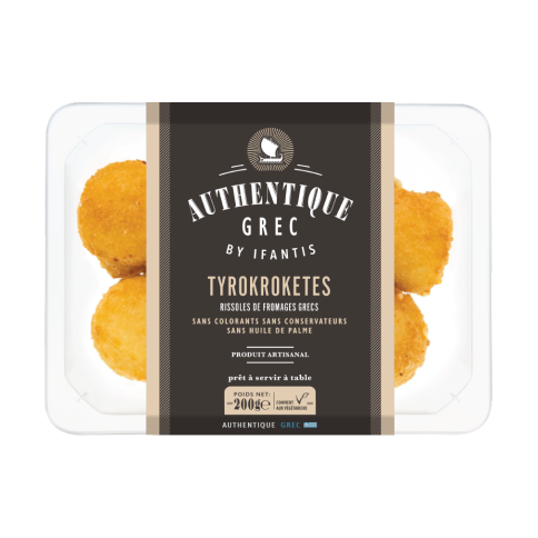 Tyrokroketes, greek cheese croquettes 200g Authentique Grec, front view