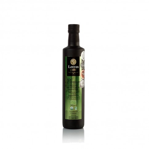 Extra Virgin organic PGI olive oil from Lesvos 500ml front view