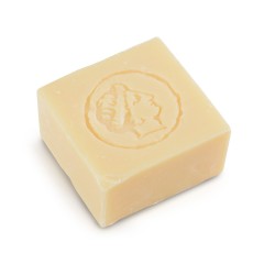 Pure olive oil soap jasmine fragrance 150g LESVOS GOLD, soap seen from above