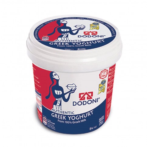 Greek authentic cow's milk yoghurt 1kg DODONI, front view