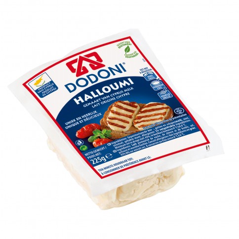 Halloumi cheese from Cyprus 225g DODONI, front view