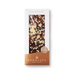 Choco crispies και χειροποίητη τριπλή σοκολάτα 100g Agapitos, μπροστινή όψη