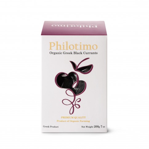 Organic greek black Currants 200g PHILOTIMO, front view