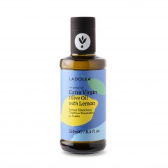 Huile d'olive extra vierge au citron 200ml Ladolea, vue de face