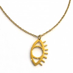 Pendentif plaqué or 18k - Eye