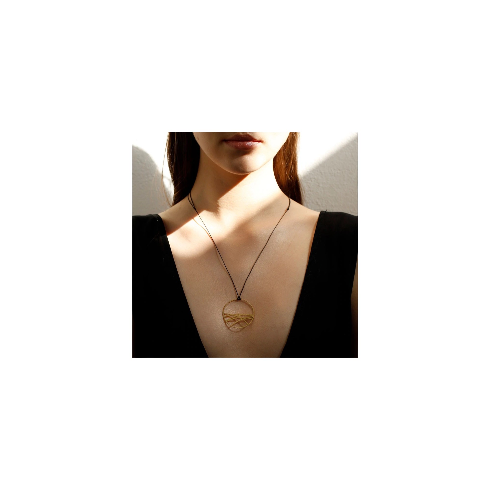 Pendentif plaqué or 18k - Wave