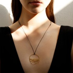 18k Gold plated pendant - Wave