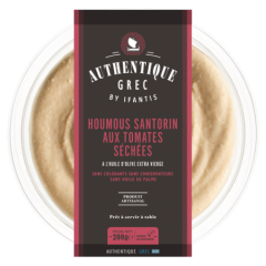 Santorini hummus with sun-dried tomatoes, ready to taste 200g Authentique Grec, front view