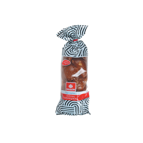 Tsoureki politiko, la brioche grecque parfumée 400g Faidon, vu de face