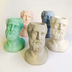 Statuette HIPPOCRATES multicolour - pencil holder / candle holder / plant pot, A FUTURE PERFECT, front view