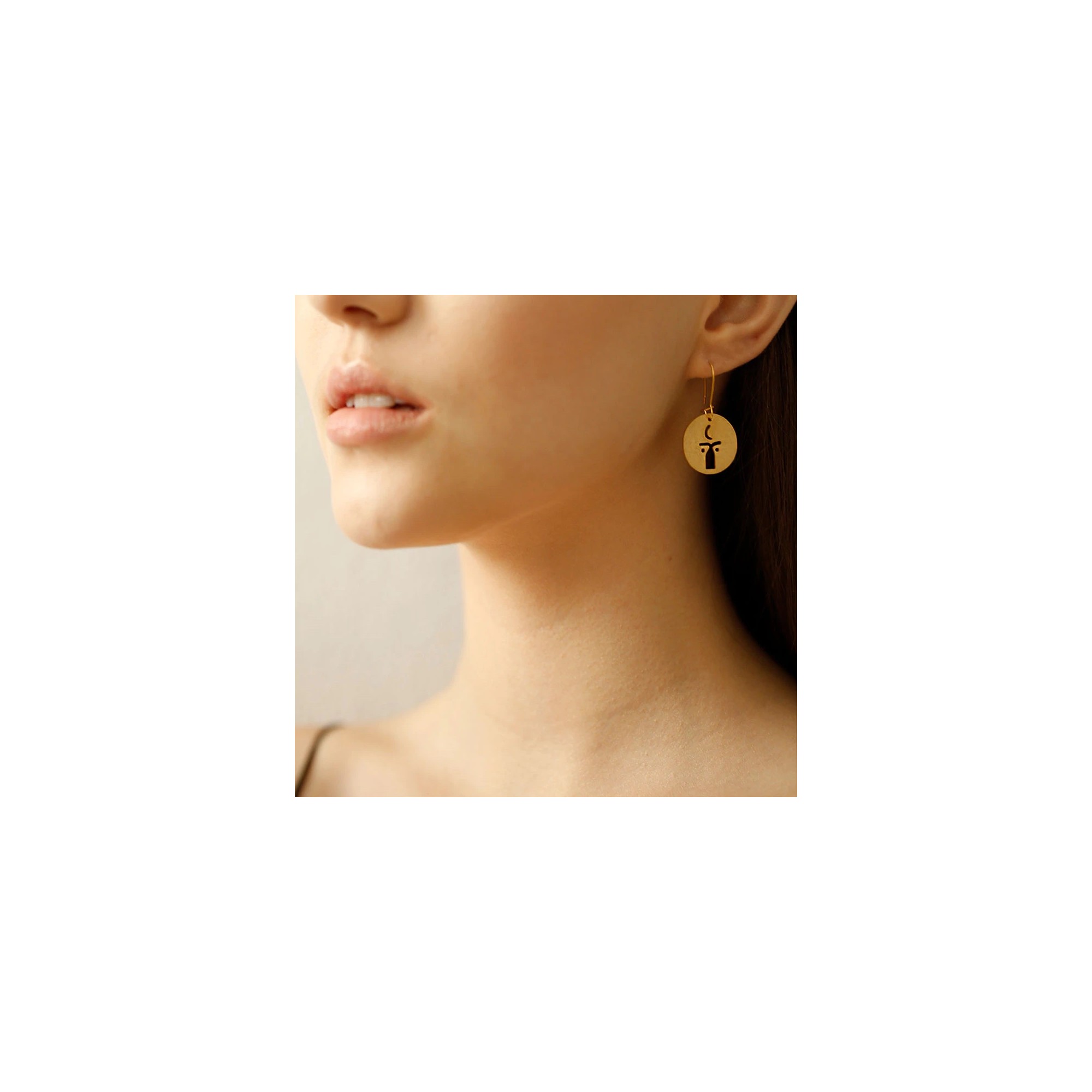 Dangle Earrings - WoMan A FUTURE PERFECT, wore by a woman