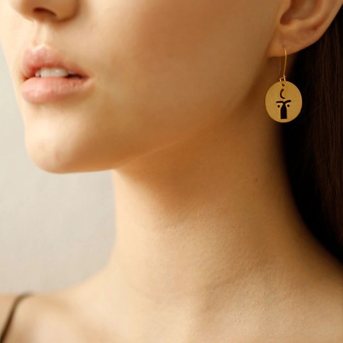 Dangle Earrings - WoMan A FUTURE PERFECT, wore by a woman