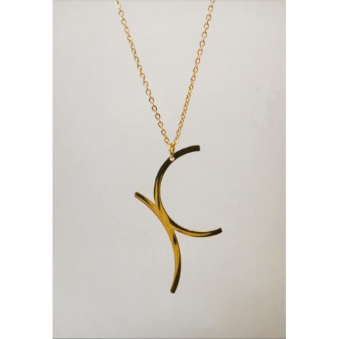 Pendentif plaqué or 18k - Curves