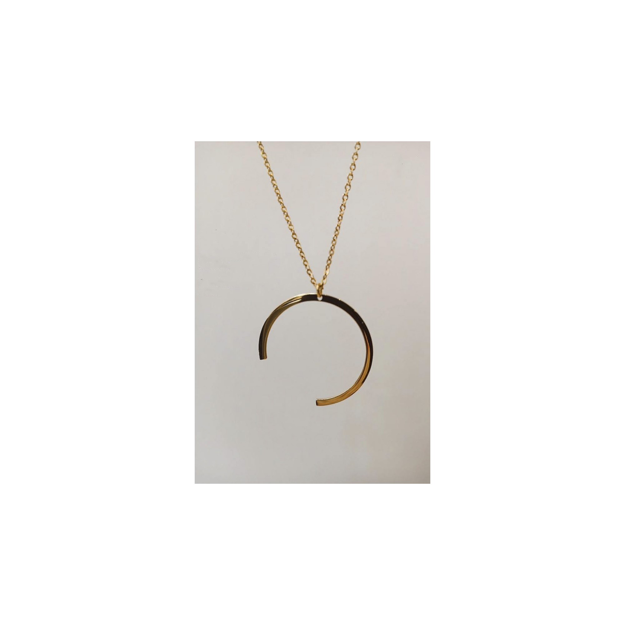 Pendentif plaqué or 18k - Circle Three Quarters
