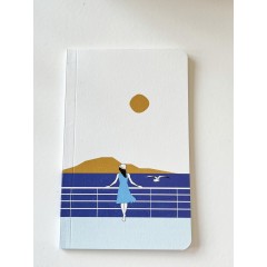 Small Notebook 46 pages Girl on a boat A FUTURE PERFECT, front view