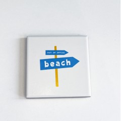 Ceramic coasters - Beach sign