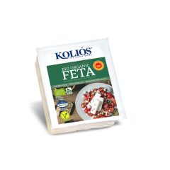 Organic Feta vacuum packed 200g KOLIOS, front view