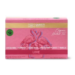 Infusion bio Amour Saristi, boîte de 10 sachets, vue de face