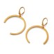 Dangle Earrings - Circle Three Quarters A FUTURE PERFECT, close-up view