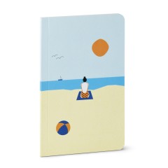Small Notebook 46 pages Girl on the beach A FUTURE PERFECT, front view