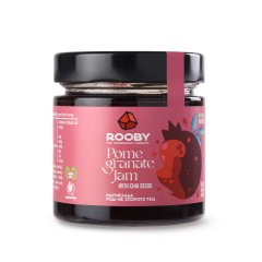 Μαρμελάδα ρόδι με σπόρους τσία 250g ROOBY, μπροστινή όψη