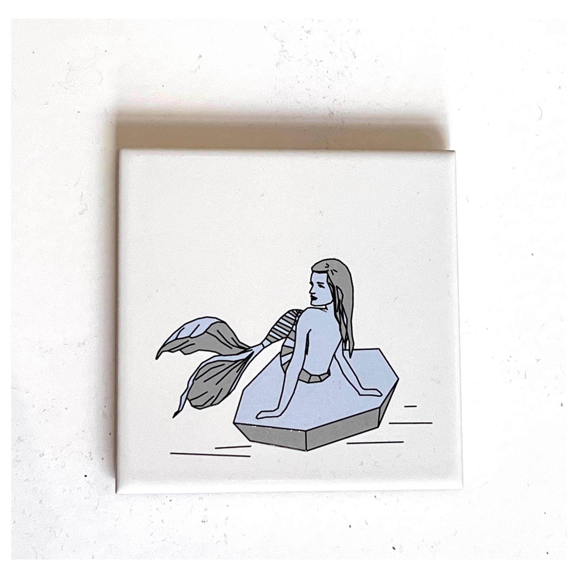 Dessous de verre en céramique Mermaid A FUTURE Perfect, vu de haut