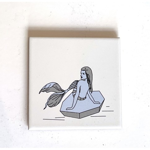 Ceramic coasters Mermaid AFP, front view