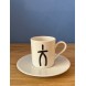 Espresso porcelain cup and its plate Human A FUTURE PERFECT, front view