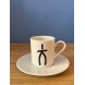 Tasse espresso + soucoupe en porcelaine Human A FUTURE PERFECT, vue de face