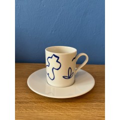 Espresso porcelain cup and its plate Icons A FUTURE PERFECT, front view