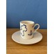 Espresso porcelain cup and its plate Icons A FUTURE PERFECT, front view