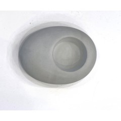 Pebble tealight holder grey A FUTURE PERFECT, top view