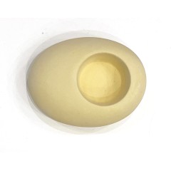 Pebble tealight holder yellow A FUTURE PERFECT, top view