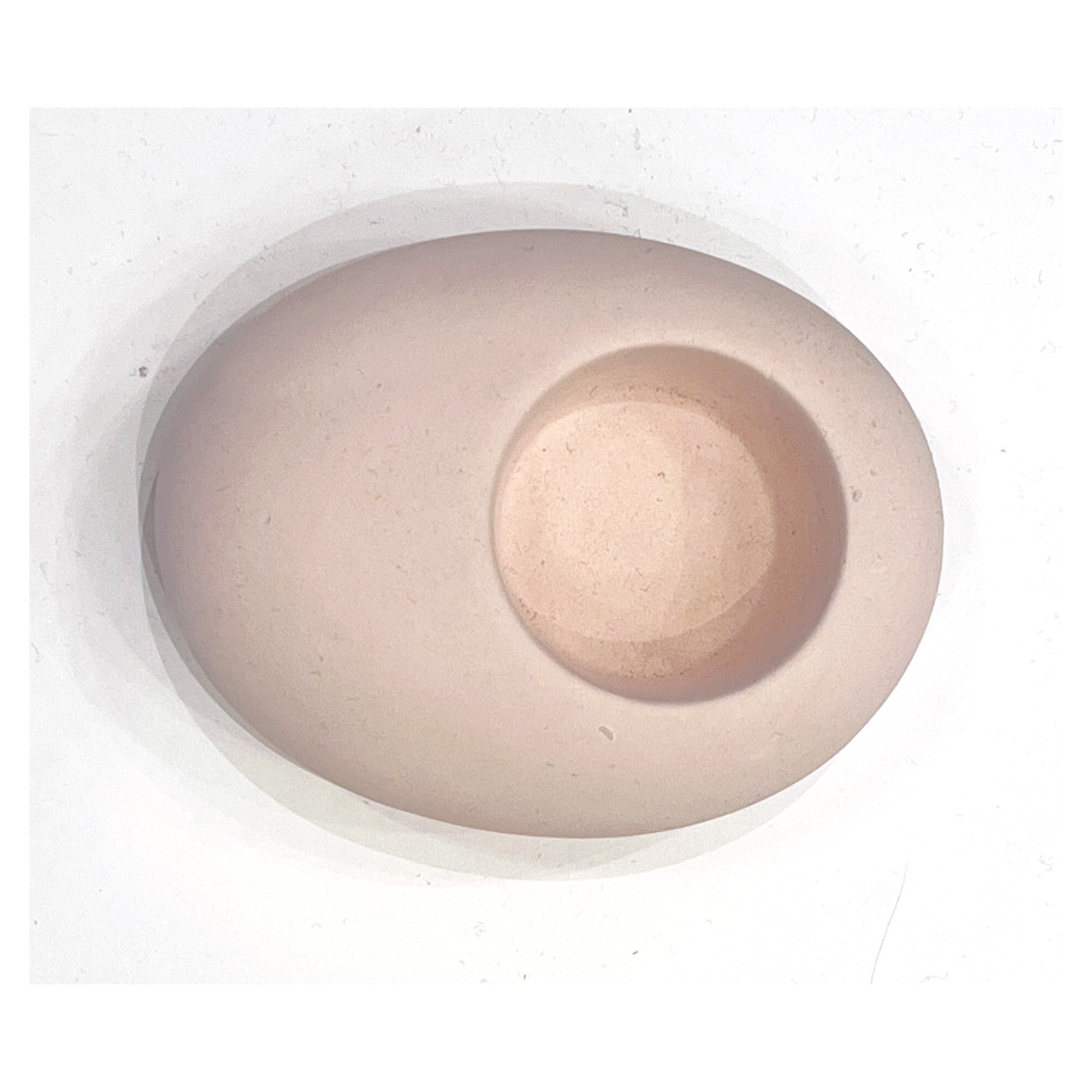 Pebble tealight holder pink A FUTURE PERFECT, top view