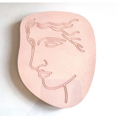 Wall decoration- KALLOS Amazon pink A FUTURE PERFECT, front view