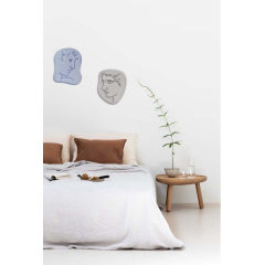Wall decoration- KALLOS Antinoos Blue and Apollon grey A FUTURE PERFECT, front view